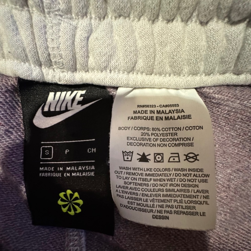 Nike Move To Zero Women's Small S Club Fleece Wide Leg Sweatpants Lilac Heather - Picture 2 of 8